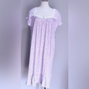 Eileen West Lavender Floral Waltz Cap Sleeve Vintage Inspired Nightgown 3XL NWT